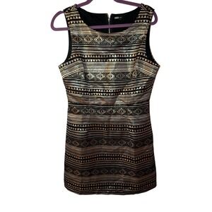 Ina Black & Gold Dress Size L (O18)